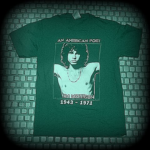 Doors .. Jim Morrison - An American Poet- T-Shirt / Color  Dark Green